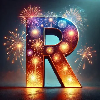 Fireworks 2 — letter R