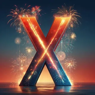 Fireworks 2 — letter X