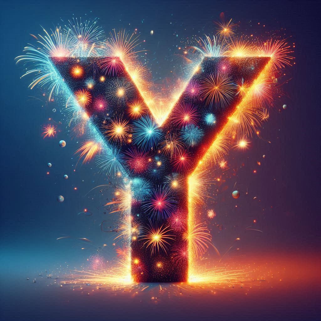 Fireworks 2 — letter Y (variant 2)