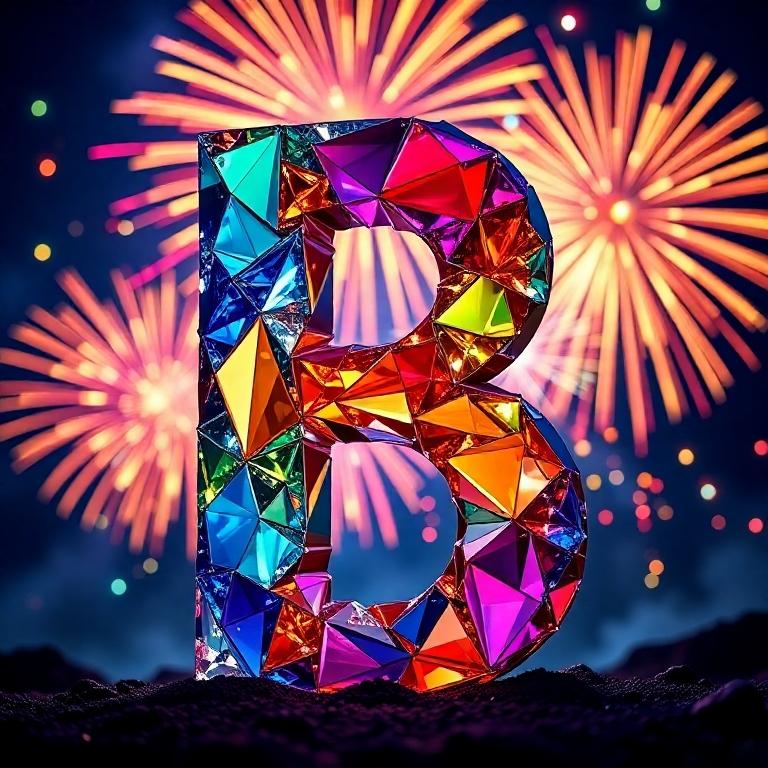 Fireworks — letter B