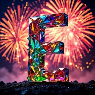 Fireworks — letter E