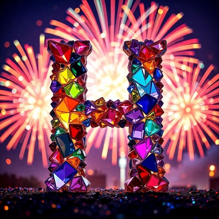 Fireworks — letter H