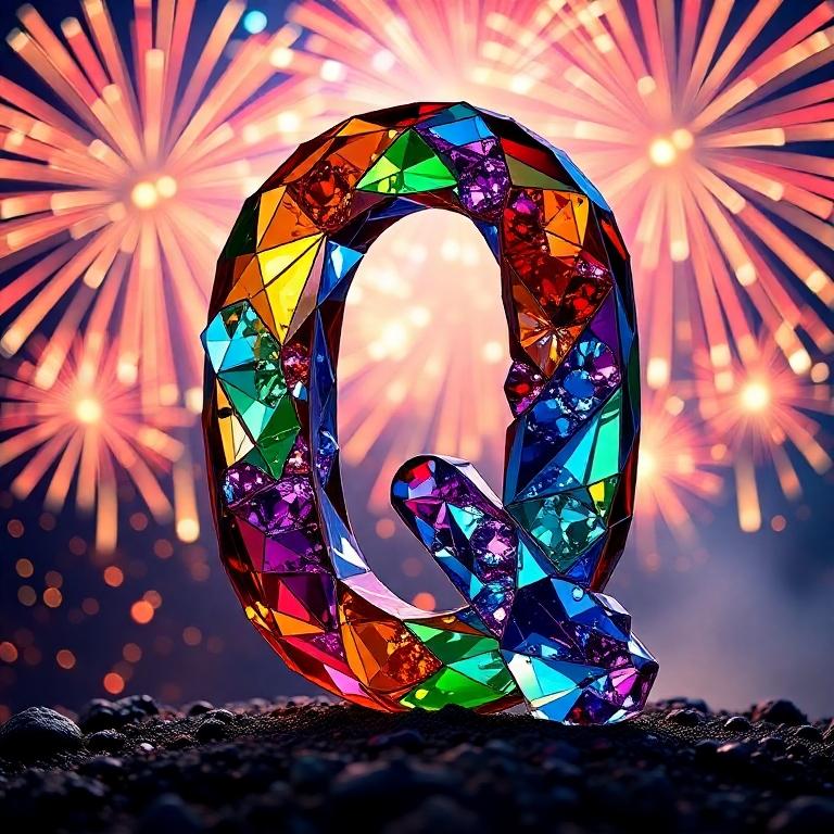 Fireworks — letter Q