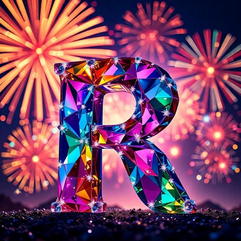 Fireworks — letter R