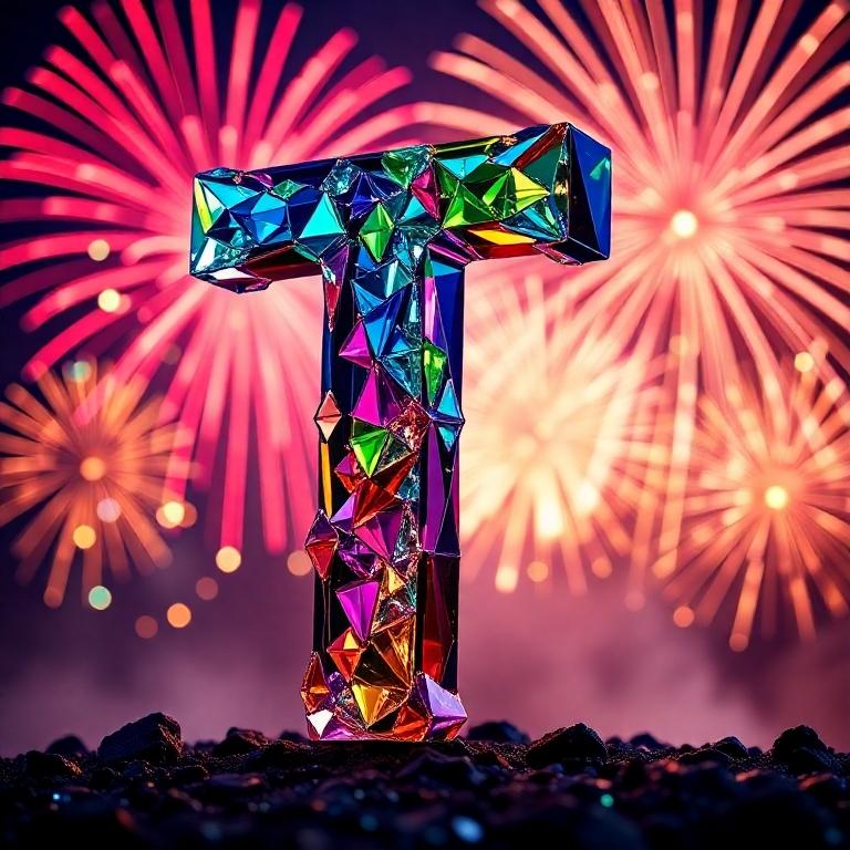 Fireworks — letter T