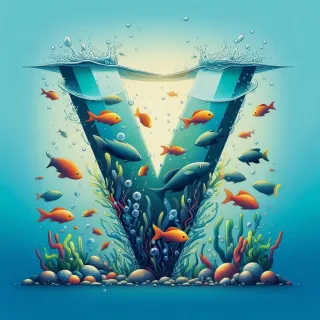 Fish 2 — letter V