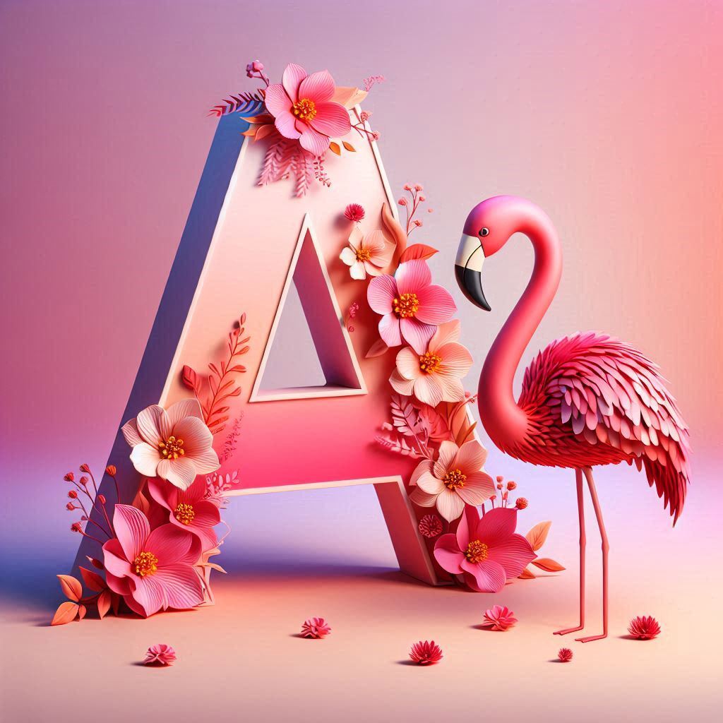 Flamingo — letter A (variant 2)