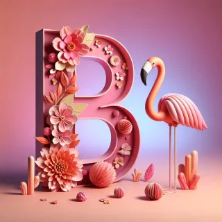Flamingo — letter B (variant 2)