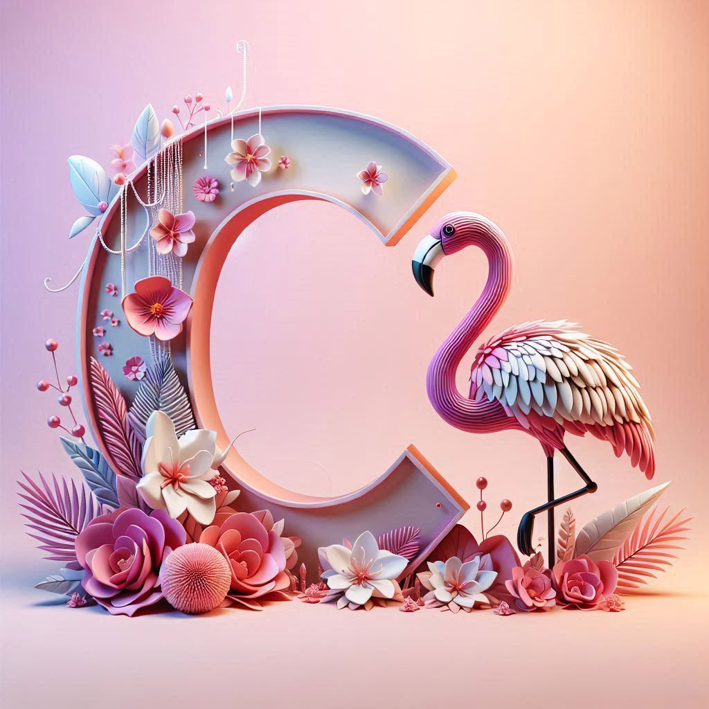Flamingo — letter C (variant 2)