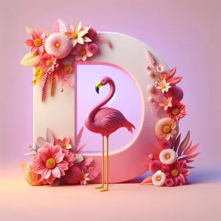 Flamingo — letter D