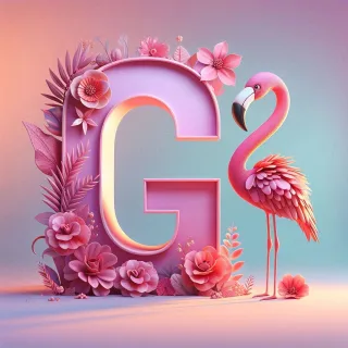 Flamingo — letter G (variant 2)