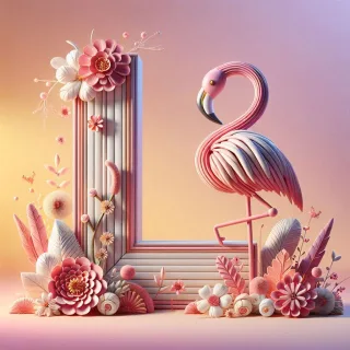 Flamingo — letter L (variant 2)