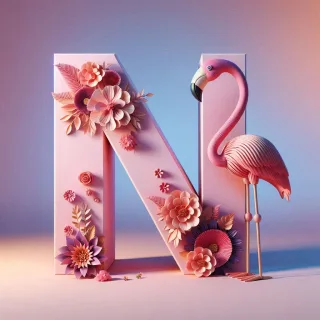 Flamingo — letter N