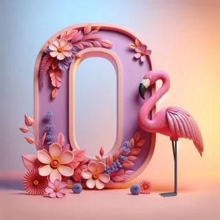 Flamingo — letter O (variant 2)