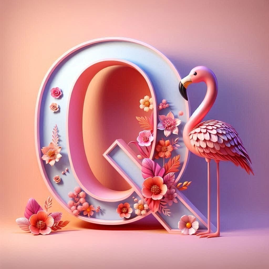 Flamingo — letter Q