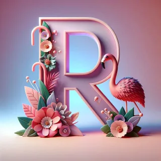 Flamingo — letter R