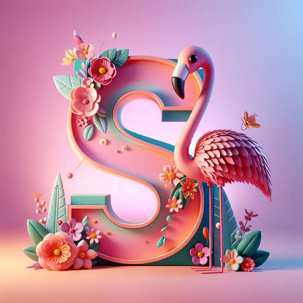 Flamingo — letter S (variant 2)