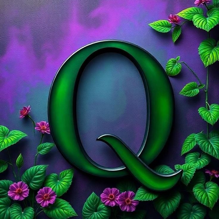 Flowers 2 — letter Q