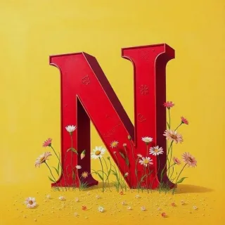 Flowers 3 — letter N