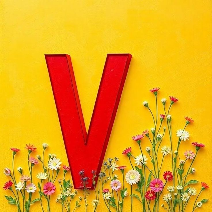 Flowers 3 — letter V