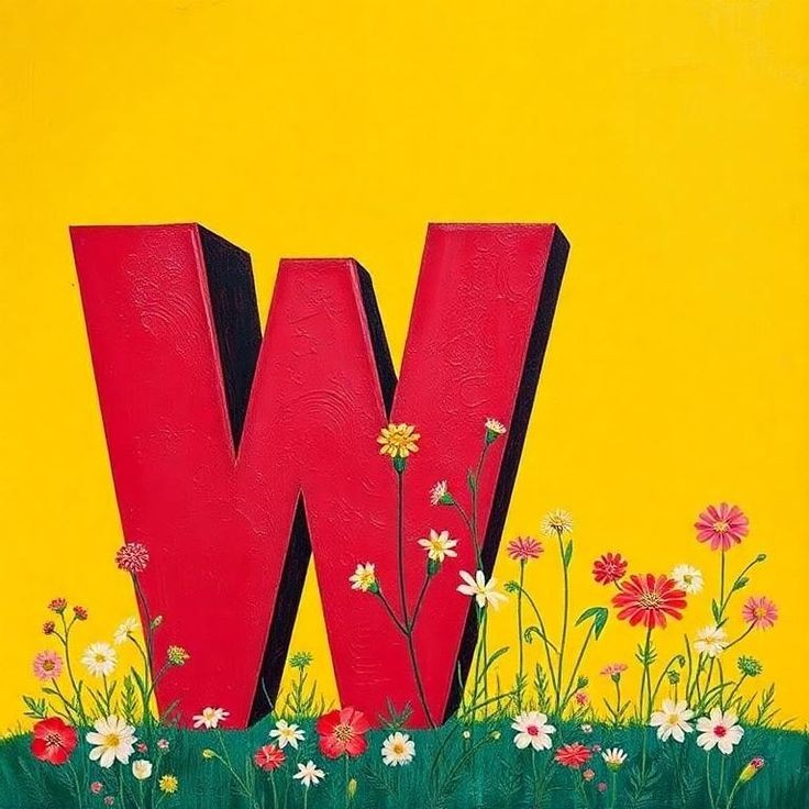Flowers 3 — letter W