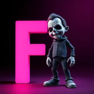 Freddy Krueger — letter F