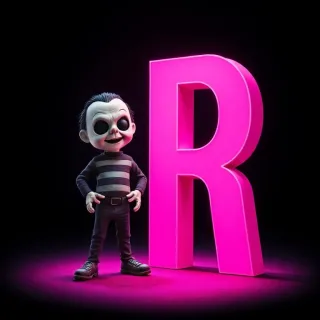 Freddy Krueger — letter R