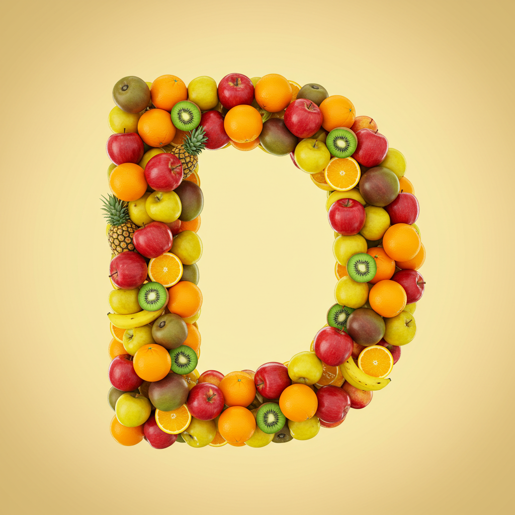 Fruit 2 — letter D (variant 2)