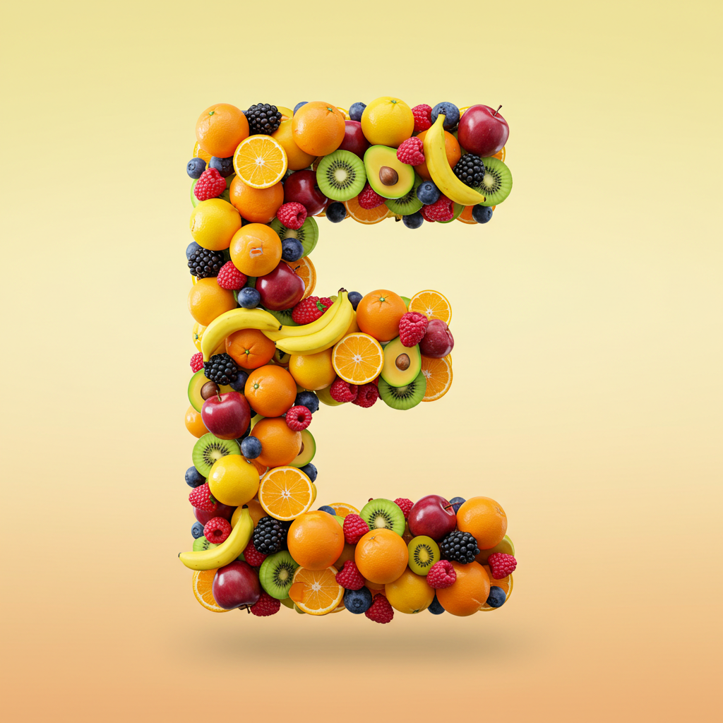 Fruit 2 — letter E (variant 2)