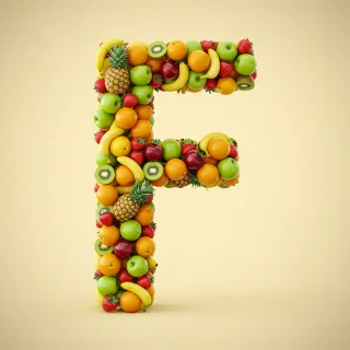 Fruit 2 — letter F (variant 2)