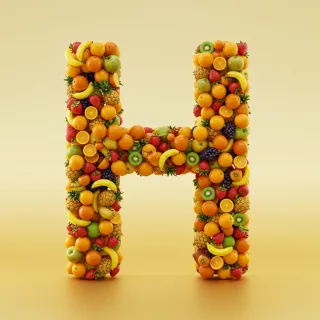 Fruit 2 — letter H (variant 2)