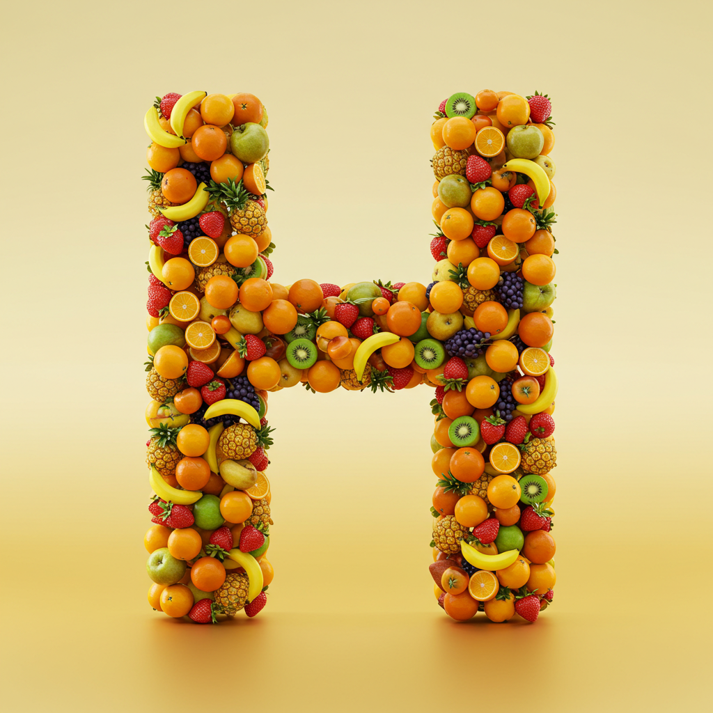Fruit 2 — letter H (variant 2)