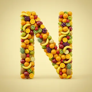 Fruit 2 — letter N (variant 2)