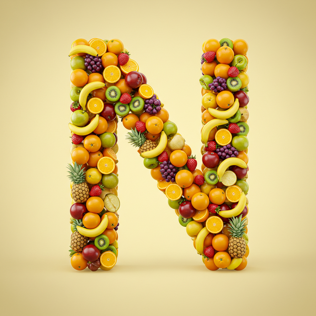 Fruit 2 — letter N (variant 2)