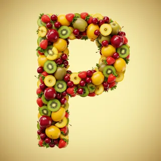 Fruit 2 — letter P (variant 2)