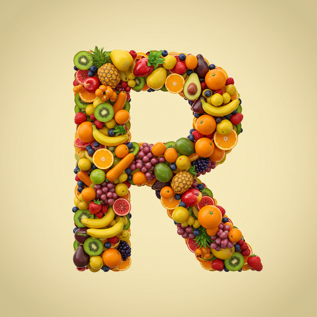 Fruit 2 — letter R (variant 2)