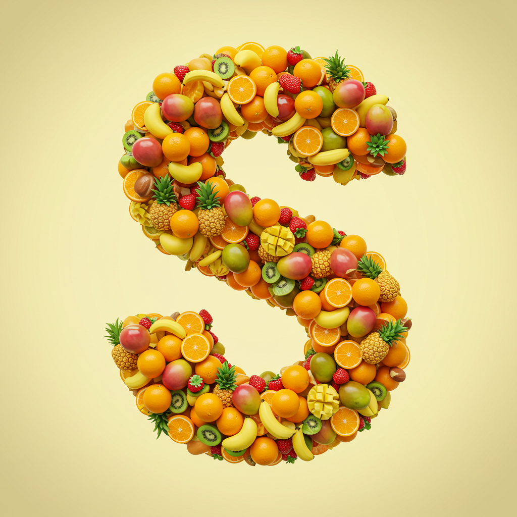 Fruit 2 — letter S (variant 2)