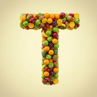 Fruit 2 — letter T