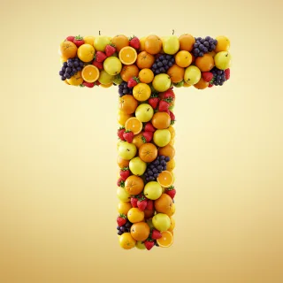 Fruit 2 — letter T (variant 2)
