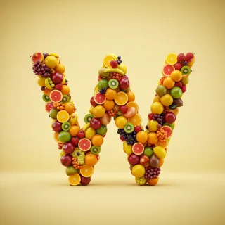 Fruit 2 — letter W (variant 2)