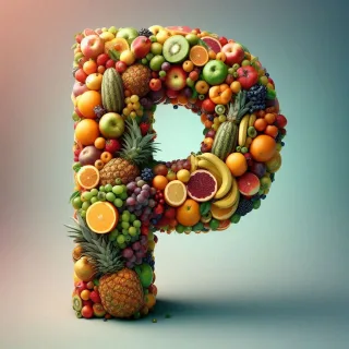 Fruit — letter P