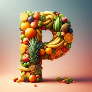 Fruit — letter P (variant 2)