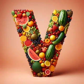 Fruit — letter V (variant 2)