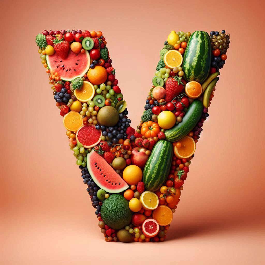Fruit — letter V (variant 2)
