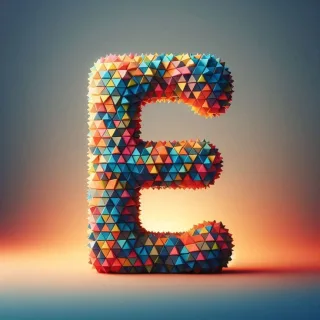 Geometric shapes — letter E