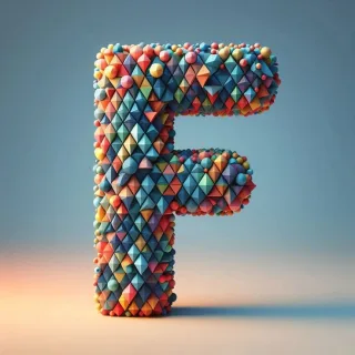 Geometric shapes — letter F