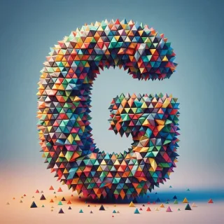 Geometric shapes — letter G (variant 2)