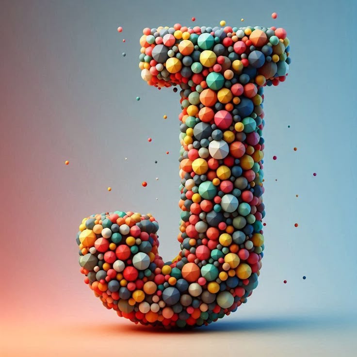 Geometric shapes — letter J (variant 2)
