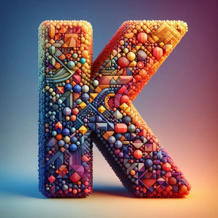 Geometric shapes — letter K (variant 2)