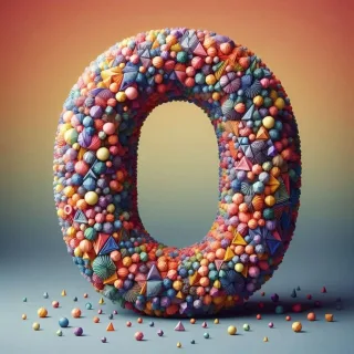 Geometric shapes — letter O (variant 2)